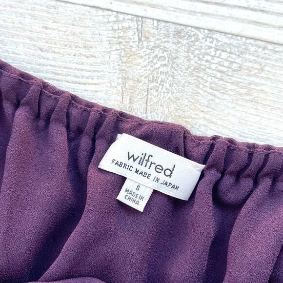 Wilfred Artizia Off The Shoulder Long Sleeve Blouse | Purple Size Small - Picture 2 of 7